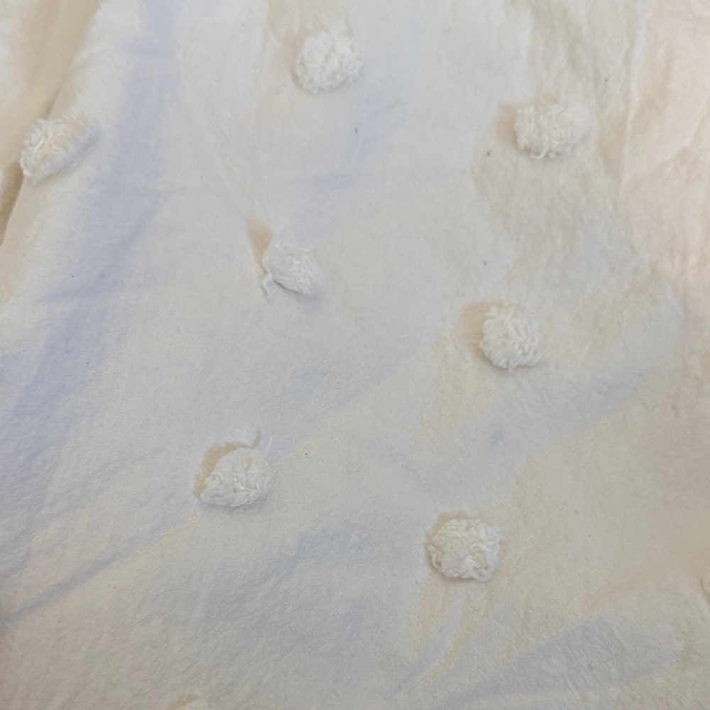 Anthropologie Elegant White Textured Curtains - Picture 3 of 7